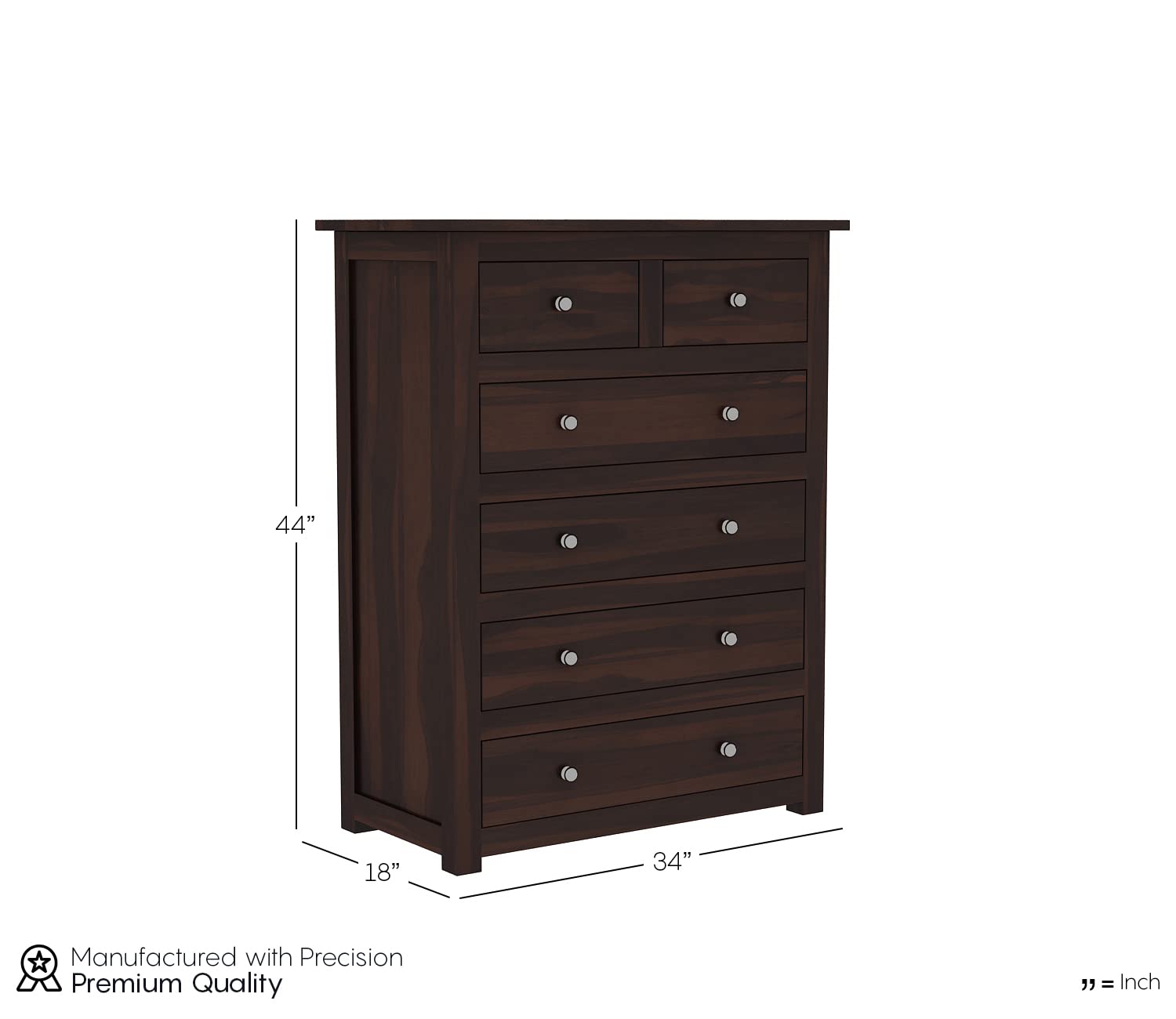Woodtrend 6 Drawer Chest of Drawers for Home Furniture