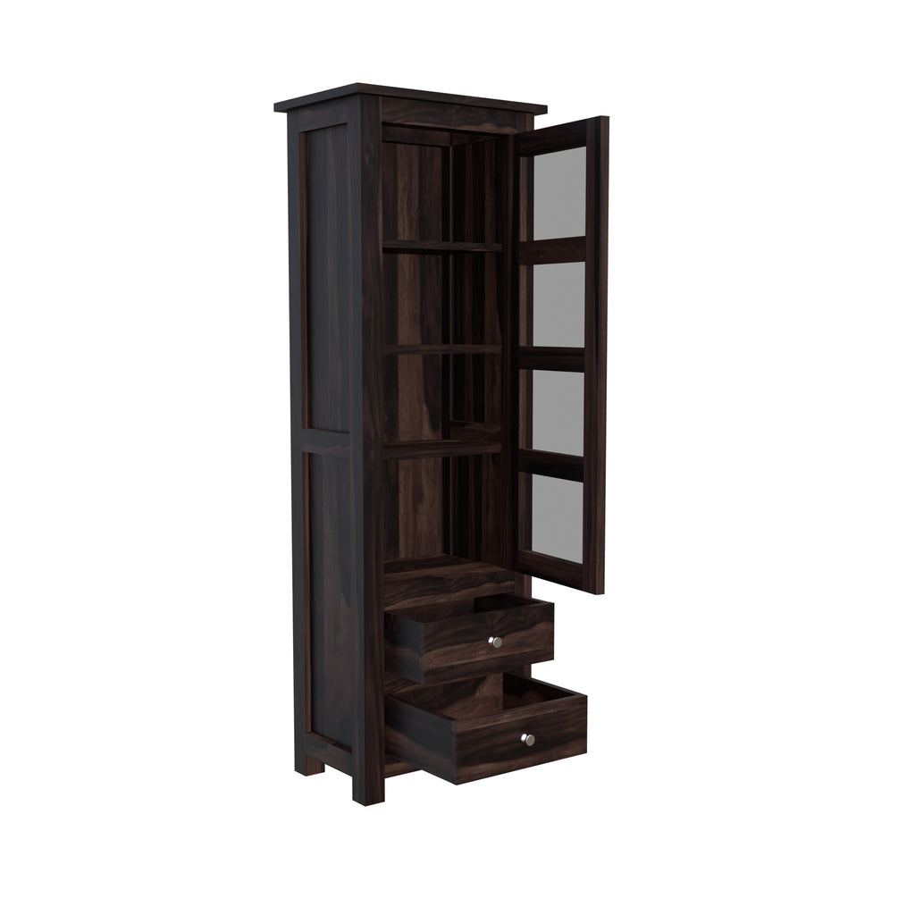 Cabinet with bookshelf | Glass Door
