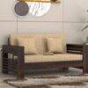Two Seater Sofa Set in walnut Finish