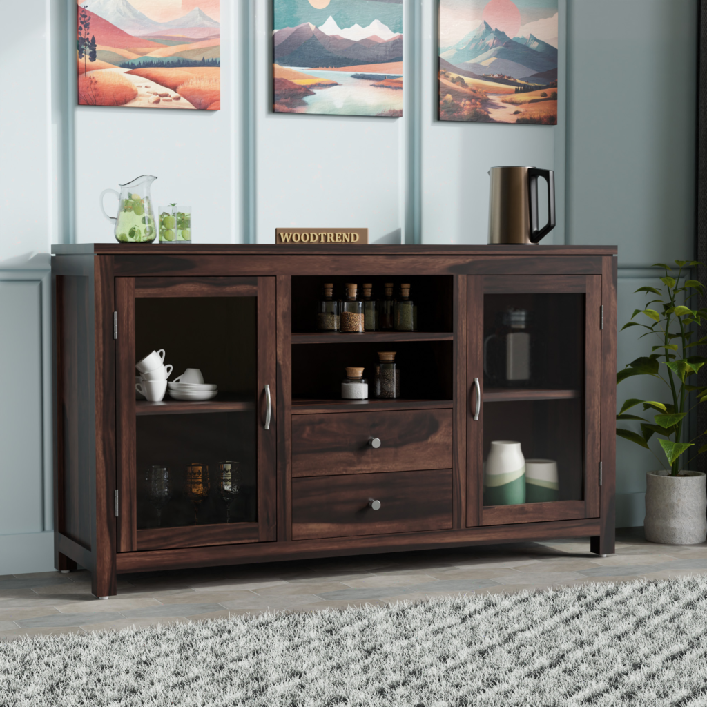 Sideboard Cabinet in Walnut Finish