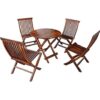 Dining Set Foldable 4 Chair