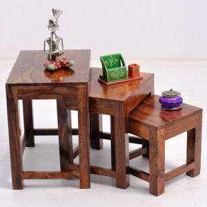 Nesting Table Set of 3 Stools